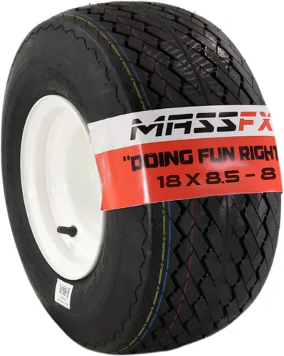 Vista 10 de MASSFX - Llanta para carrito de golf (18x8.5-8, con borde blanco MASSFX 8 x 7 4/4 Rim, paquete de 2).