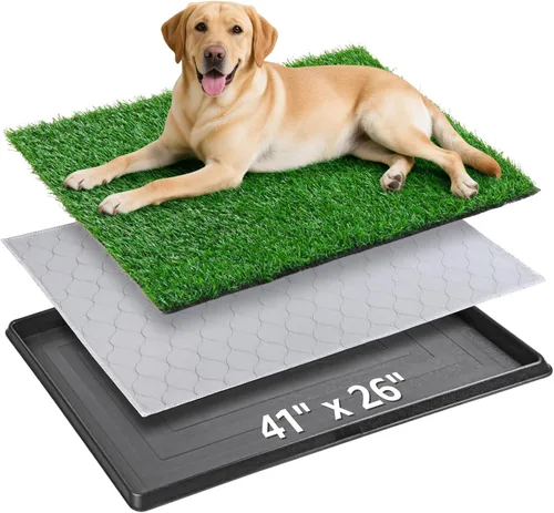 Vista 12 de Alfombrilla de césped artificial para mascotas PICK FOR LIFE para interiores y exteriores, bandeja de arena para perros, tapete de césped artificial