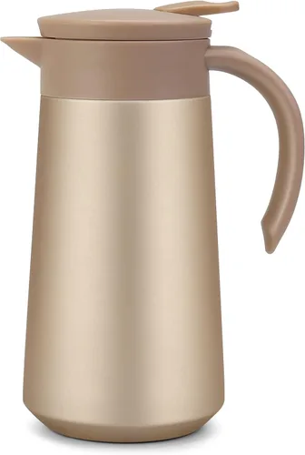 Vista 13 de Jarra de Café de 28 onzas Airpot Aislada Urna de Café de Acero Inoxidable Termo al Vacío Frasco para Café, Agua Caliente, Té, Bebidas Calientes