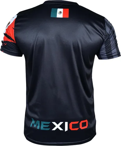 Vista 4 de Fury Camiseta de fútbol con la bandera de México y Estados Unidos - Camiseta México Jersey HombreMujerUnisex