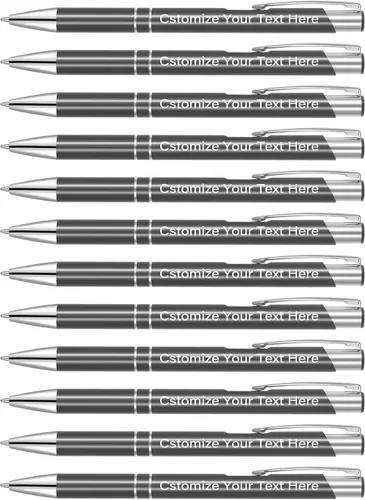 Vista 19 de Kingluu Hasta 500 bolígrafos personalizados, bolígrafos personalizados de tinta negra con tu nombre, logotipo, mensaje, texto, para oficina, Rojo