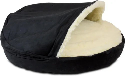 Vista 22 de Snoozer Cama Ortopédica de Lujo Estilo Cueva para Mascotas, Pequeña, Antracita For small sized pets, Removable washable cover, Calming covered dog