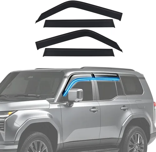 Vista 19 de Protector de lluvia adhesivo compatible con Toyota RAV4 2019-2025, protector de parabrisas de policarbonato, deflector de viento para ventana