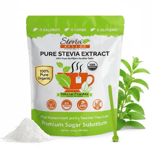 Vista 9 de Stevia Select Gotas líquidas de stevia llana, edulcorante cero calorías, extracto de stevia puro líquido natural, sustituto de azúcar a base