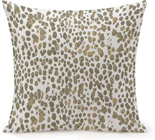 Vista 13 de Fundas de almohada de granja con cremallera de 16 x 16 pulgadas, estampado de leopardo y guepardo blanco y negro, fundas de almohada decorativas
