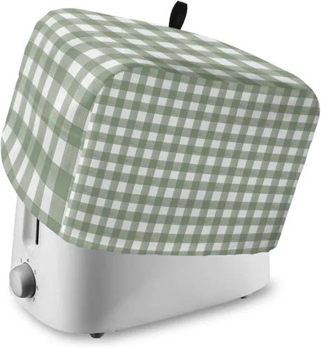 Vista 6 de Cubierta para tostadora de mármol verde azulado degradado de 2 rebanadas, protección para electrodomésticos de cocina pequeños con bucle, diseño