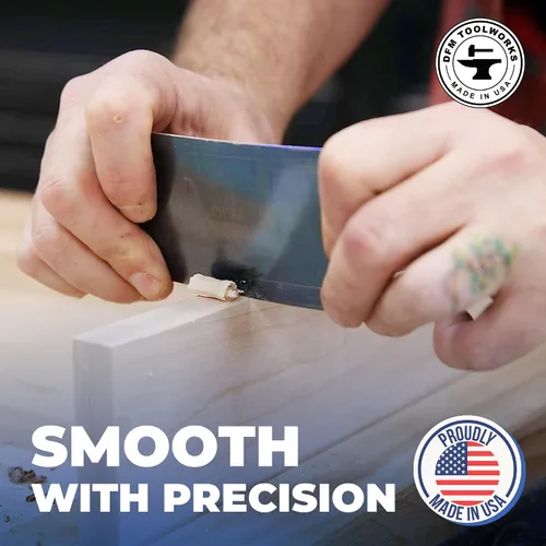 Vista 4 de DFM Tool Works Raspador de Tarjetas Rectangular - Raspador Multiusos de Precisión para Gabinetes para Carpintería, Acabadores Finos de Madera