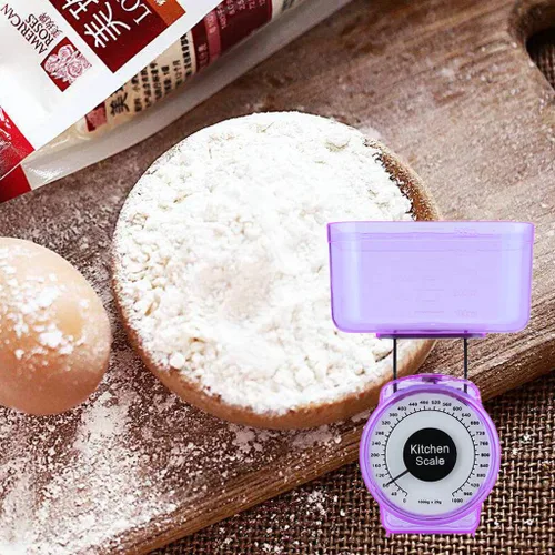 Vista 5 de Báscula de cocina pequeña báscula mecánica para pesar alimentos Colores fáciles de usar Escala aleatoria
