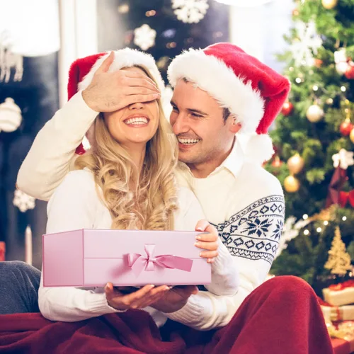 Vista 7 de GIFTHOPE Cajas de regalo rosas de alta calidad para regalos, caja de propuesta plegable para padrinos de boda con tapas, 10.2 x 7.5 x 2.95 pulgadas