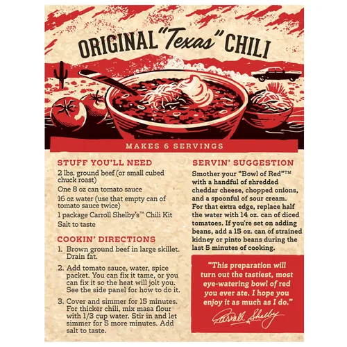 Vista 3 de Carroll Shelby's Original Texas Chili Kit de 3.65 onzas (paquete de 1)