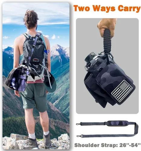 Vista 12 de Funda aislada para botella de agua de 64 onzas, bolsa de transporte de botella de agua de medio galón, soporte para jarra de agua de medio galón