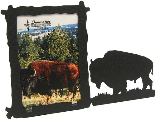 Vista 12 de Innovative Fabricators, Inc. Marco de fotos Wildlife, fabricado en Estados Unidos, osos y pinos, paisaje de 3.5 x 5 pulgadas
