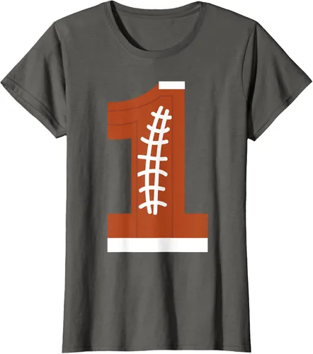 Vista 8 de 1st Birthday Football Ball Boys Camiseta de regalo de 1 año Negro