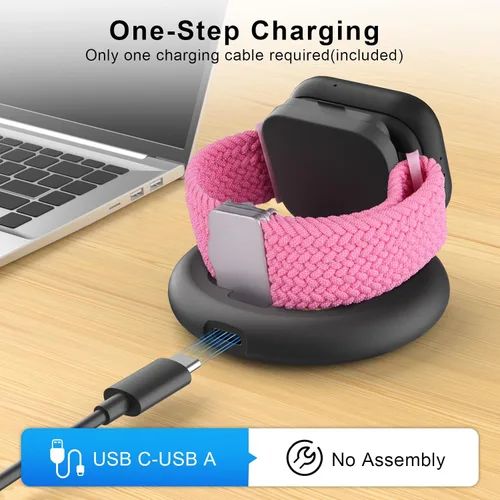 Vista 6 de Base de carga magnética plegable compatible con cargador Sync UP Kids Watch Negro para SyncUP Watch 2