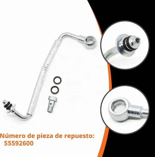 Vista 7 de Kit de tubería de alimentación de aceite turbocompresor y tubo