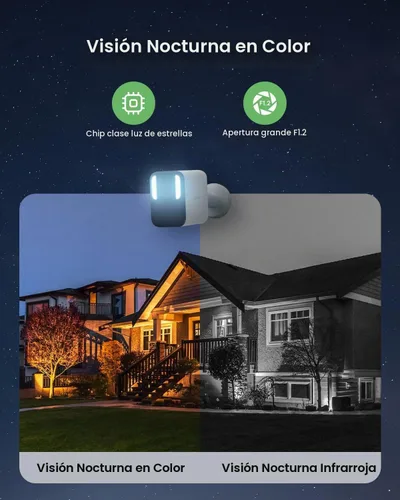 Vista 3 de Anona 4K Solar Security Cameras Wireless Outdoor 24/7 AOV Recording, 4 Pack