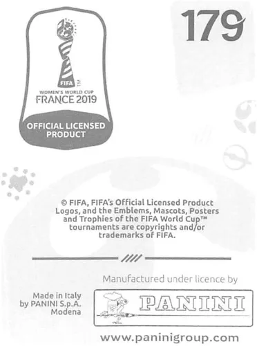 Vista 2 de Panini FIFA - Calcomanías para álbumes de la Copa Mundial Femenina de Francia 2019 (solo adhesivo individual) Fútbol #179 Steph Catley Australia 2