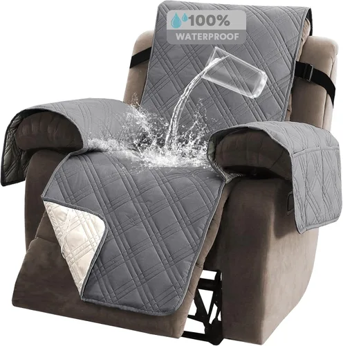 Vista 31 de PrinceDeco Fundas 100% impermeables para sofá biplaza de 2 cojines, fundas impermeables y lavables para sofá con bolsillo lateral, protector