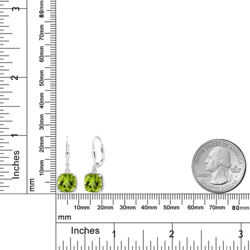 Vista 66 de Gem Stone King Aretes colgantes de plata de ley 925 de 0.315 pulgadas para mujer