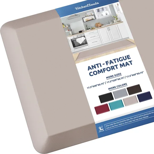 Vista 39 de KitchenClouds Alfombra de Cocina Acolchada Anti Fatiga 17.3"x28" Impermeable, Antideslizante, Alfombras de Pie y Comodidad para Escritorio/Piso