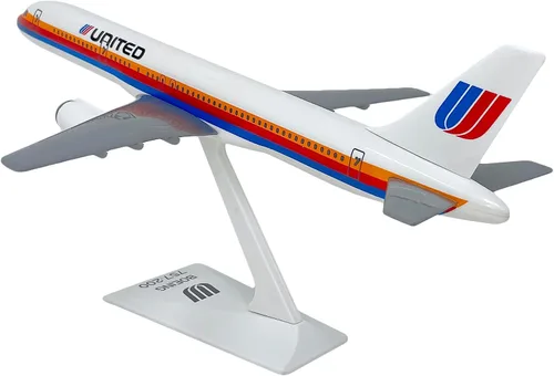 Vista 2 de United (76-93) 757-200 Escala 1:200 - Modelo de avión de plástico a presión - Réplica coleccionable de aviones United Airlines - Parte #