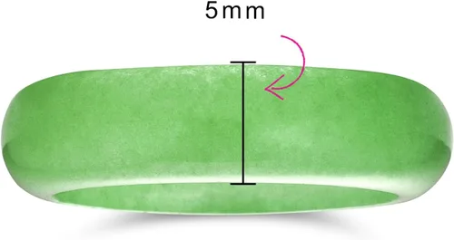Vista 4 de Anillo de eternidad apilable simple para mujeres y adolescentes con colores teñidos azul, rosa, dorado, verde, piedra preciosa de jade, piedra natal