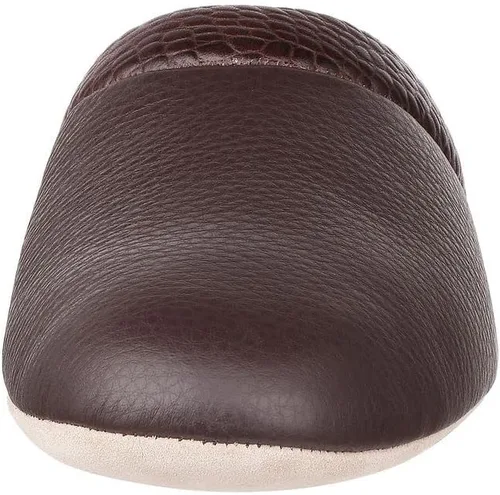 Vista 5 de PAMIR Pantuflas de casa de cuero texturizado prémium para hombre con espuma viscoelástica