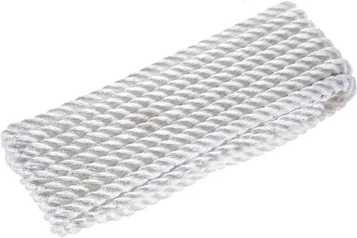 Vista 11 de Attwood 11715-7 Premium 3-Strand Twisted Nylon Dock Line, 1/2-Inch Thick, 25 Feet Long, Pre-Spliced One End, White (Pack of 2)