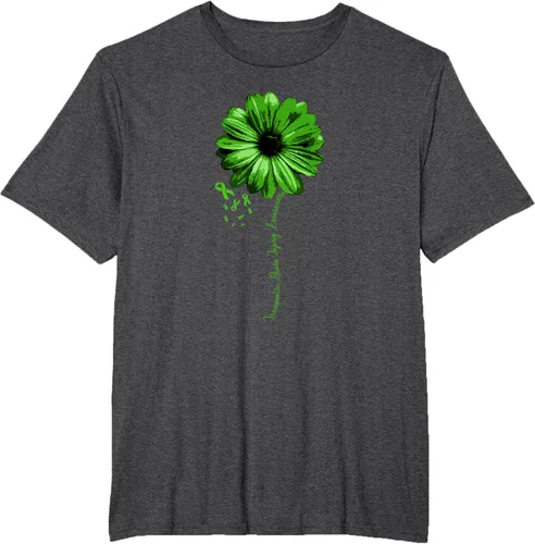 Vista 17 de Camiseta de conciencia de lesiones cerebrales traumáticas con cinta verde guerrero, Negro, S