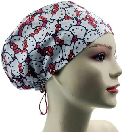 Vista 5 de Cute Kitty Euro Scrub - Gorra de trabajo ajustable para mujer