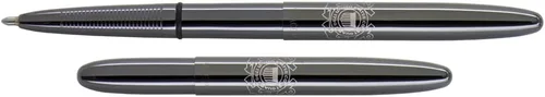 Vista 4 de Fisher Space Pen Bullet Pen - Bolígrafo de titanio negro con grabado láser, insignia de la Guardia Costera de los Estados Unidos, en caja de regalo