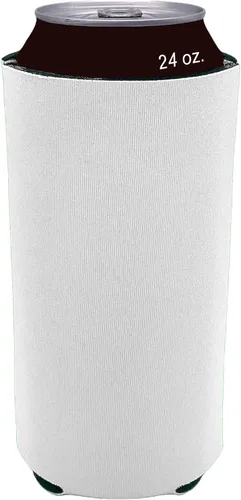 Vista 38 de Espuma en blanco plegable de 24 oz. Can Coolie (variedad, paquete de 6)