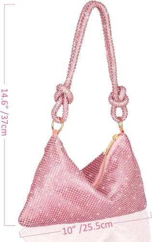 Vista 3 de Covelin Bolso de mano de diamante brillante de moda para mujer