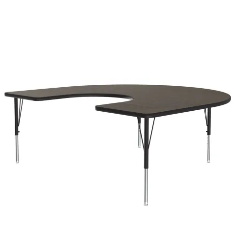 Vista 15 de Correll - Mesa de actividades rectangular Econoline de 30 x 60 pulgadas, parte superior de melamina de granito gris, altura ajustable