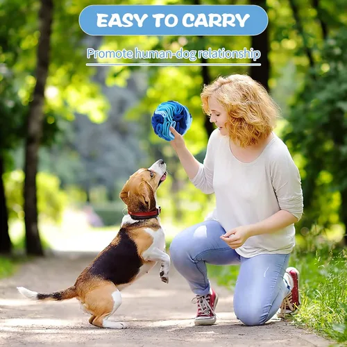 Vista 6 de Paquete de 2 bolas de olfateo para perros para aliviar el estrés, juguetes interactivos de enriquecimiento para perros, alfombrilla de olfateo