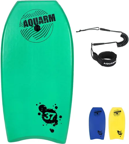 Vista 13 de Bodyboard con correa de muñeca, 33 pulgadas/37 pulgadas/42 pulgadas tablero de cuerpo ligero con núcleo EPS y superficie inferior lisa de alta
