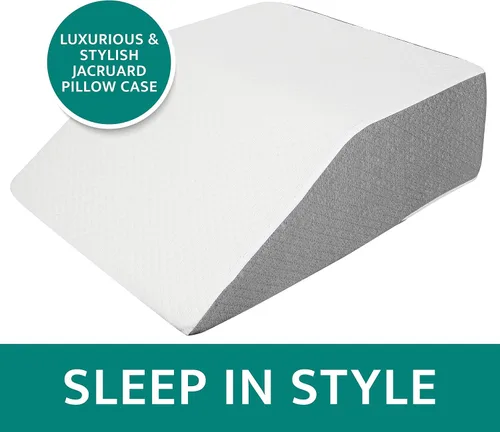 Vista 3 de Kölbs Almohada de elevación de piernas, funda jacquard elegante, almohada de cuña para piernas Cuña de cama para piernas, dormir, dolor de cadera