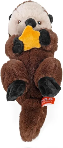 Vista 2 de Wild Republic Ecokins Mini, nutria marina, animal de peluche, 8 pulgadas, regalo para niños, juguete de peluche, hecho de botellas de agua