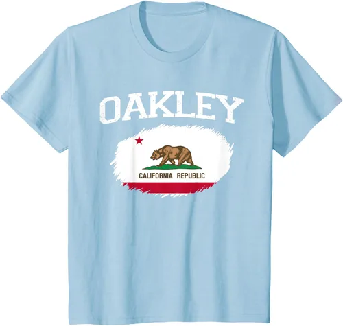 Vista 9 de OAKLEY CA CALIFORNIA Flag Vintage USA Sports Hombre Mujer Camiseta, Negro