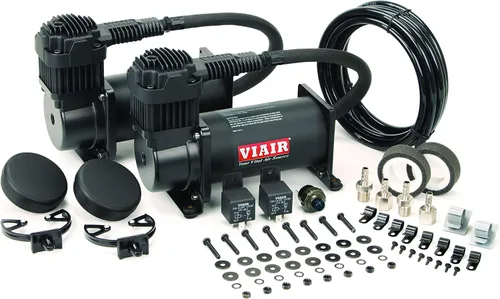 Vista 5 de VIAIR Sistema de aire integrado Dual Stealth Black 400C (4.55 CFM - 150 PSI - 60 Amp - 12V - 2.0 galones. Tanque)