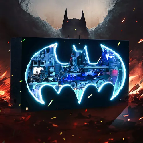 Vista 5 de BrickBling Kit de luz LED compatible con Lego 76252 Batcave Shadow Box, iluminación creativa compatible con Lego Shadow Box, no incluye juego