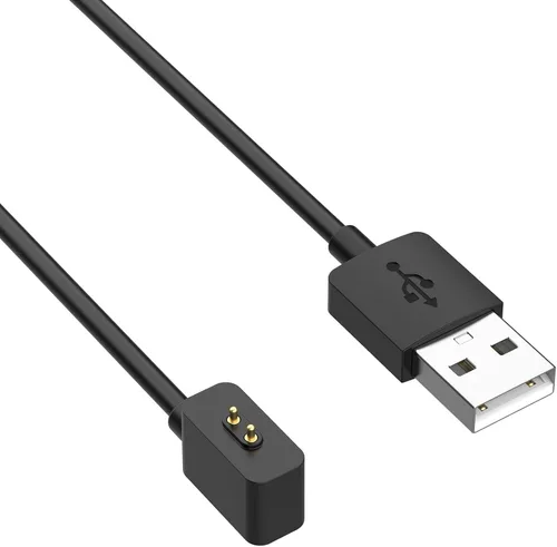 Vista 7 de Cargador de reloj de repuesto compatible con Redmi Smart Band 2, cable USB de 3.3 pies, cable de carga portátil para Redmi Band 2 (negro x 2)