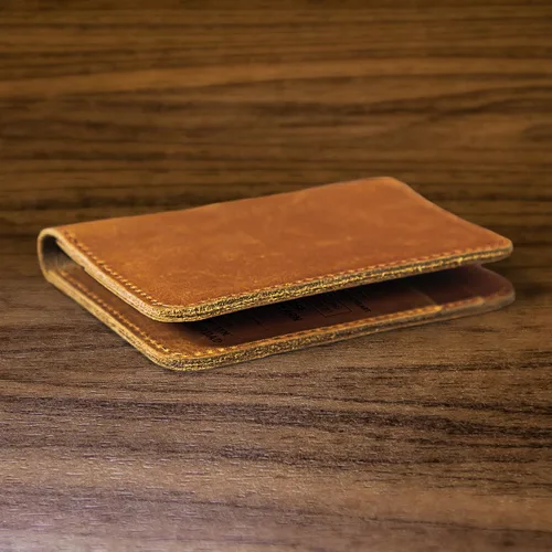 Vista 5 de DOPTIKA Billeteras minimalistas de regalo para hijo de parte de mamá - Cartera de cuero grabada con bolsillo frontal - Cartera personalizada