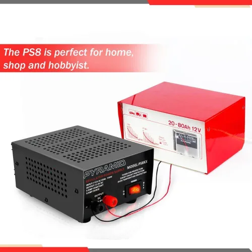 Vista 10 de Pyramid Pyramid PS8KX - Fuente de alimentación universal compacta de banco de 6 amperios regulada lineal para laboratorio doméstico, convertidor