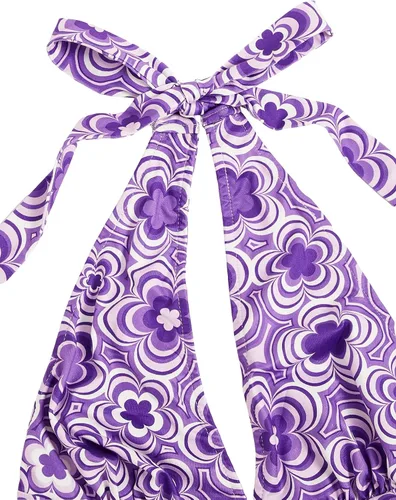 Vista 3 de Verdusa Conjunto de 2 piezas para mujer con top halter floral y bodycon dividido