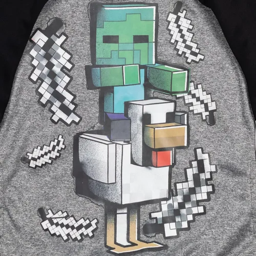 Vista 3 de Minecraft Creeper Zombie Steve - Sudadera con capucha de forro polar para niños pequeños a grandes