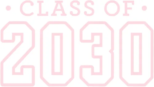 Vista 28 de Senior 2030 Iron On Transfer Shirt Decal, Black Handmade in the USA by Bleacher Spirit