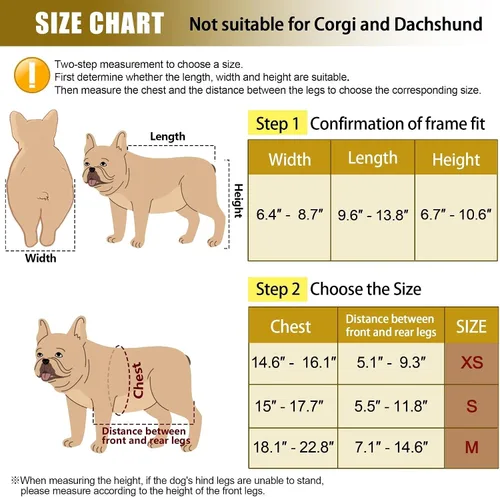 Vista 2 de Silla de ruedas pequeña para perros con patas traseras para perros con patas traseras discapacitadas, para caminar, carritos ajustables para perros