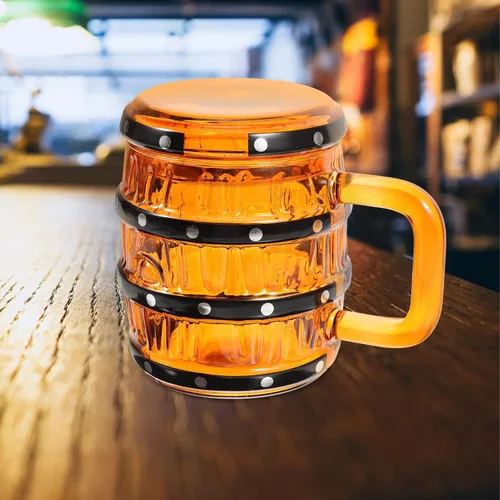 Vista 7 de Yardwe Taza de cerveza pirata jarra de vidrio portátil