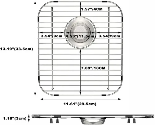 Vista 3 de Rejilla de fregadero y protectores de fregadero para fregadero de cocina, estante de fregadero para parte inferior del fregadero, rejilla